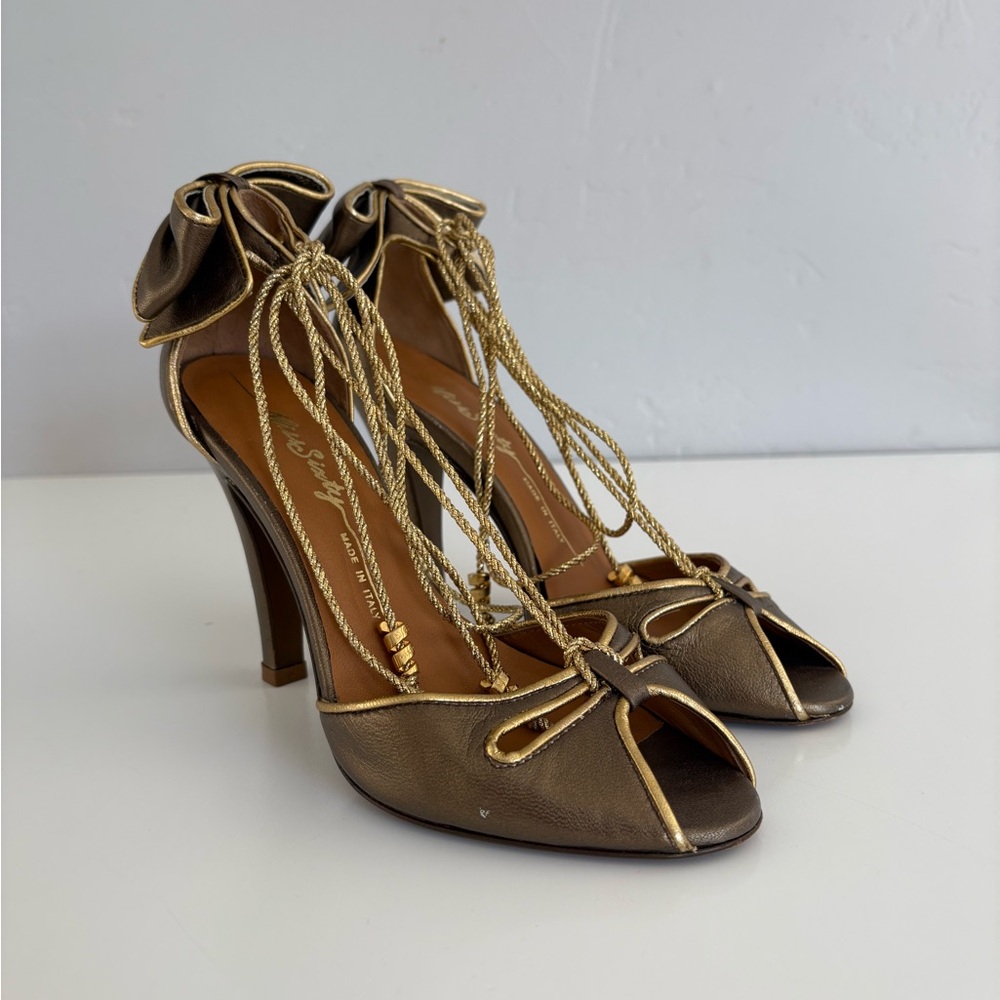 Y2K MISS SIXTY Leather Bow Heels